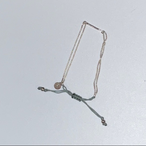 Stella & Dot Petite Bracelet Silver Tone Metal Narrow Bar With Sparkly Stones - Picture 1 of 7